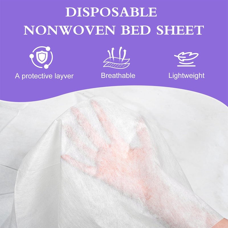 Celmuron 100 Pack Disposable Bed Sheets – 31.5 x 71 in Waterproof Non-woven Sheets for Massage, Spa, Tattoo & Salon Tables(White) - Image 3